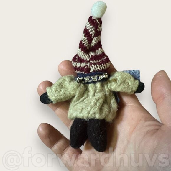 Bundle Sale 3 for $15 | Hand Crafted Cloth Snowman Brooch - Picture 3 of 8